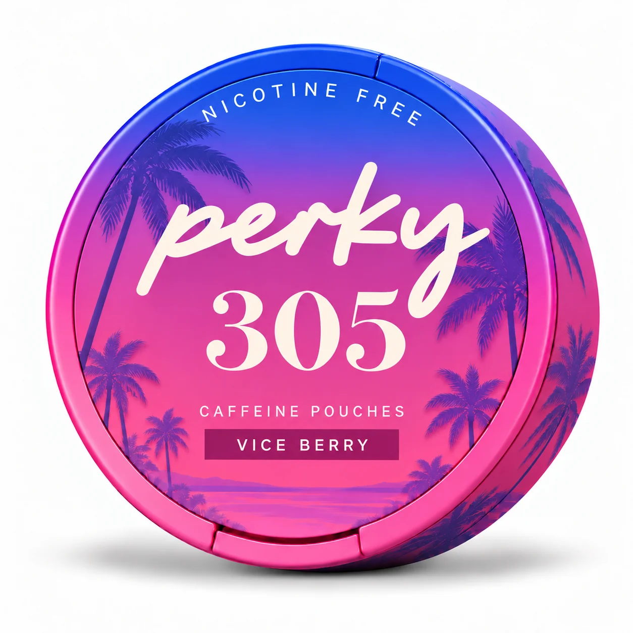 Perky Vice Berry caffeine pouch can